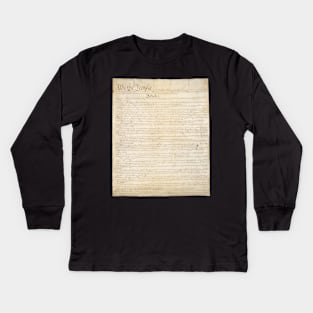 We The People, Page One of the Constitution of the United States Kids Long Sleeve T-Shirt